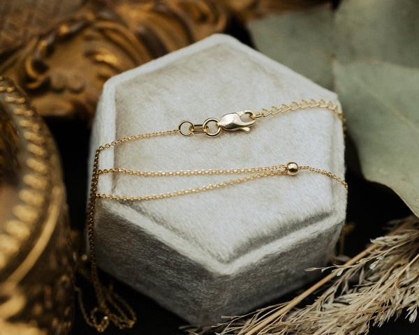 DUO CABLE CHAIN ADJUSTABLE NECKLACE IN 14K YELLOW GOLD-3