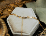 TRIPLE GRADUATED BOX LINK NECKLACE IN 14K YELLOW GOLD-4