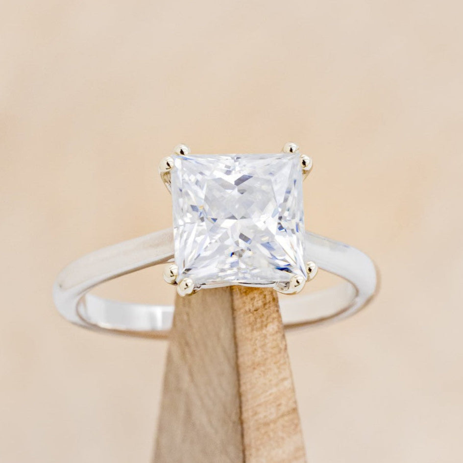 "GENEVIEVE" - PRINCESS CUT MOISSANITE SOLITAIRE ENGAGEMENT RING-1