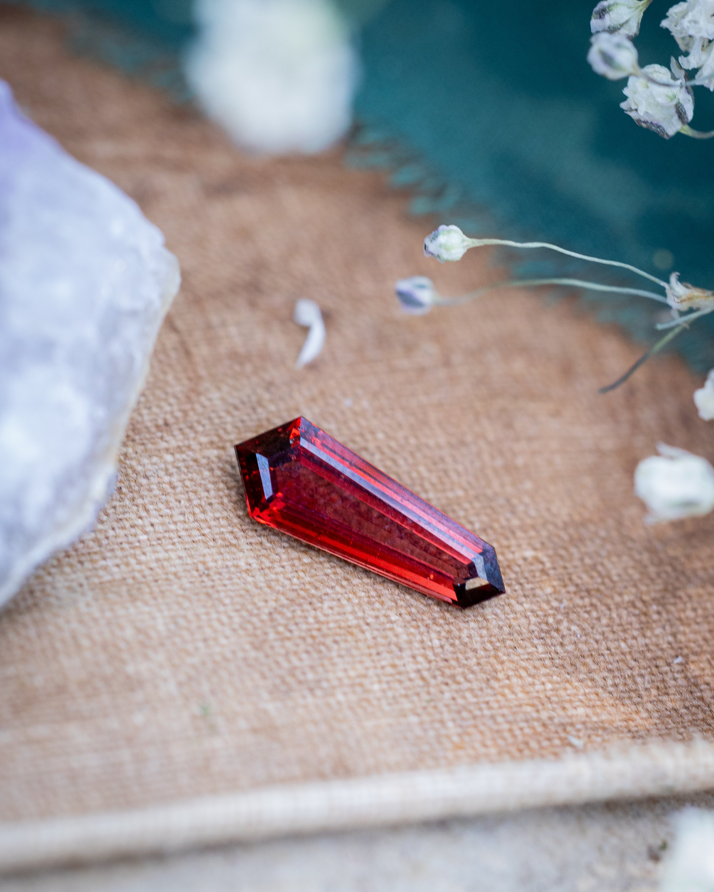 1.45ct 13x4.5x2mm Dagger Cut Garnet-Staghead Designs