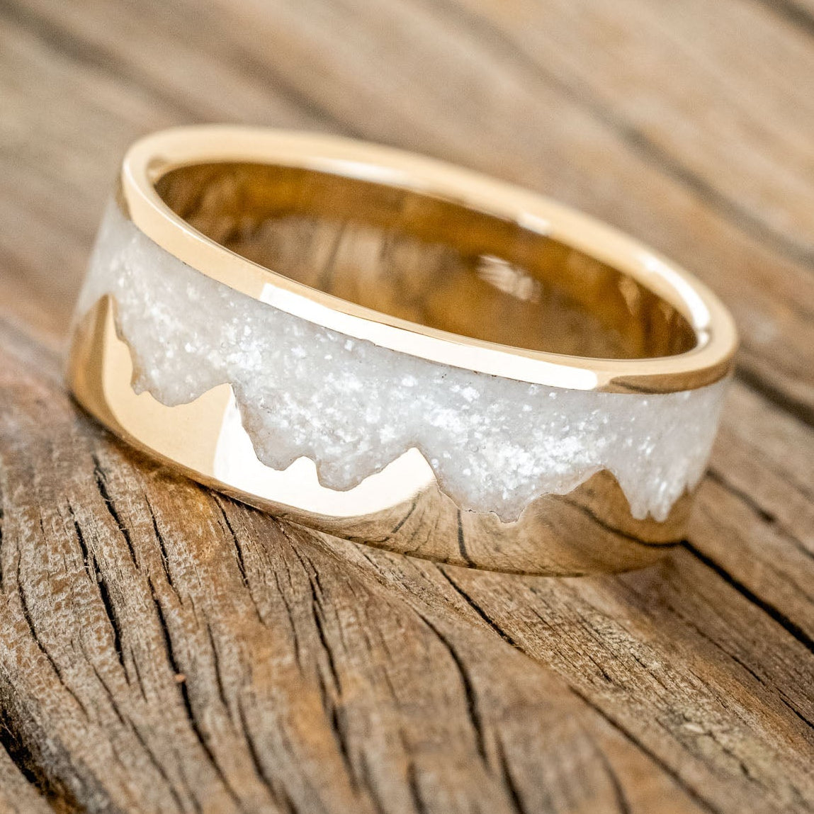 "Helios" - Diamond Dust Mountain Range Wedding Ring