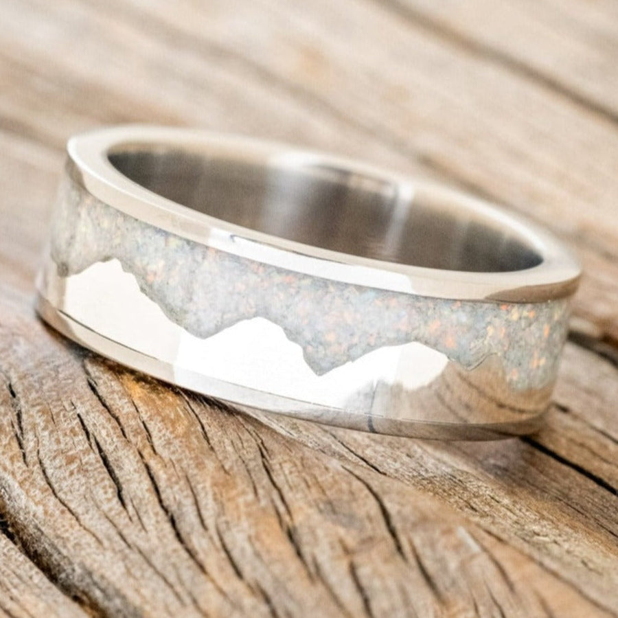 "HELIOS" - SILVER MOUNTAIN RANGE WEDDING BAND-Staghead Designs