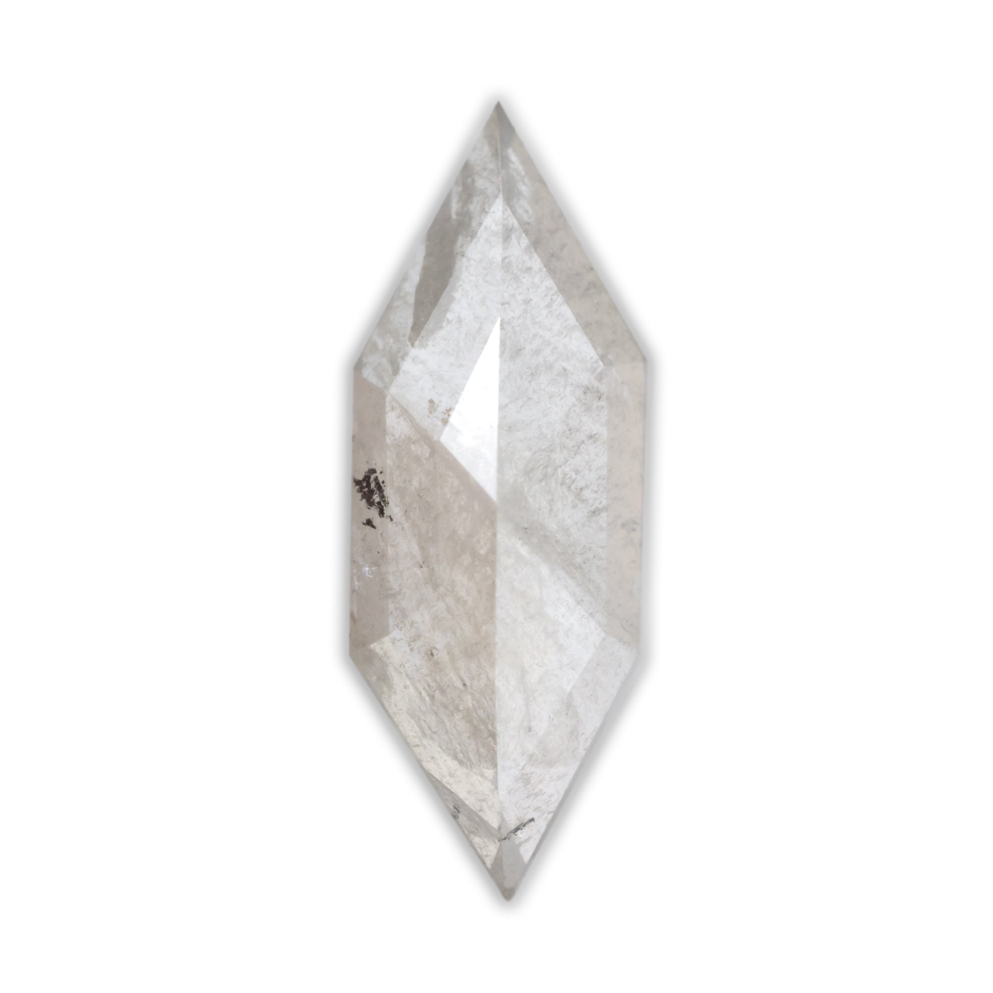 0.78ct 11.57x4.31mm Hexagon Rose Cut Salt & Pepper Diamond