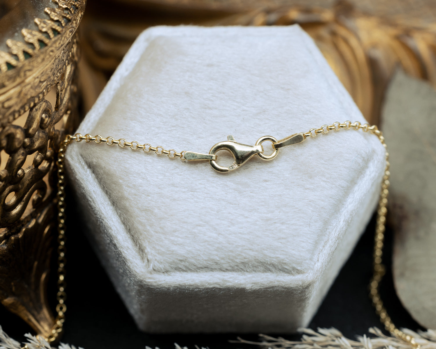 GEO COLLECTION - 18K GOLD VERMEIL PENDANT WITH A HEXAGON CUT MOONSTONE - BY JORGE REVILLA-Staghead Designs