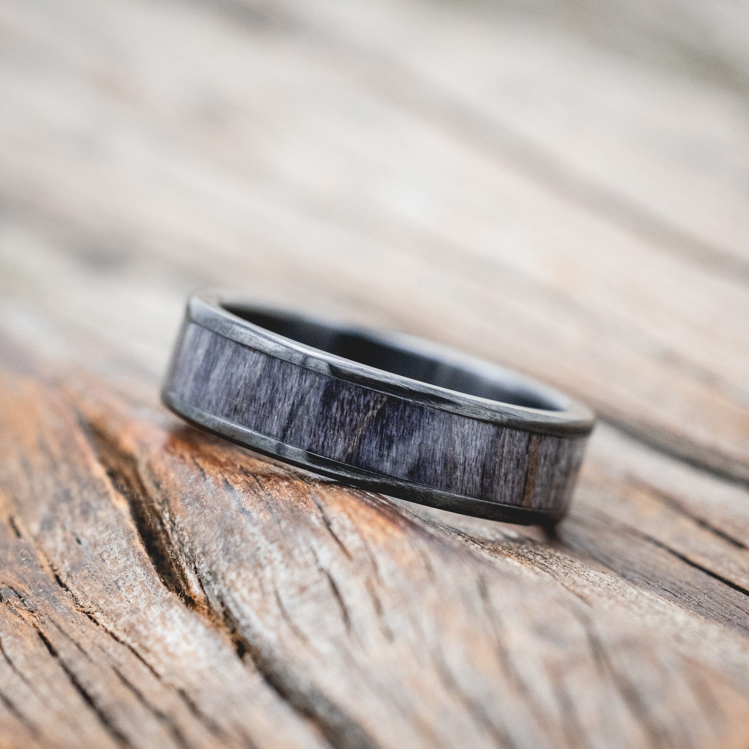 "RAINIER" - DARK MAPLE WEDDING RING-Staghead Designs
