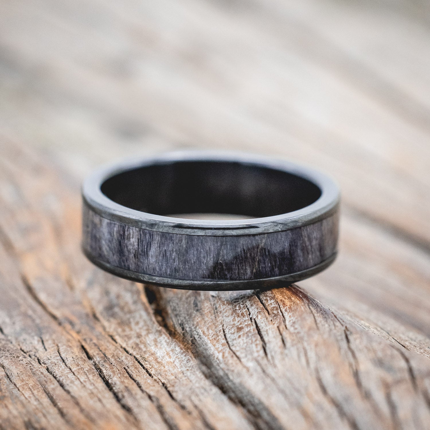 "RAINIER" - DARK MAPLE WEDDING RING-Staghead Designs