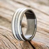 "RIO" - DIAMOND DUST & ANTLER WEDDING RING-1