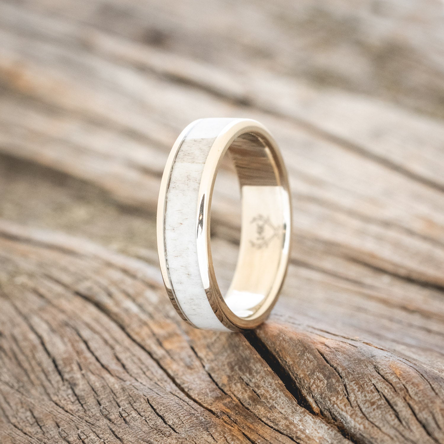 "RAINIER" - ELK ANTLER WEDDING BAND-10