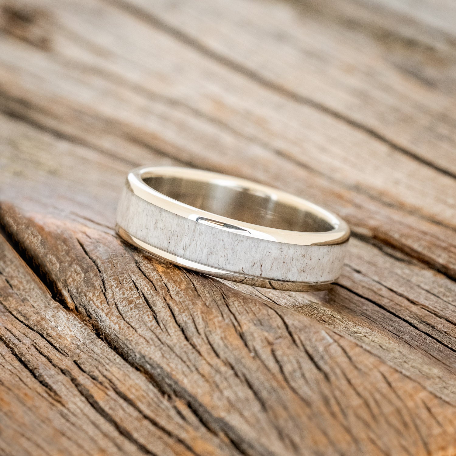 RAINIER ELK ANTLER WEDDING BAND