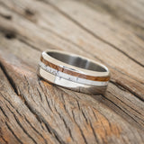 "CASTOR" - ANTLER & WHISKEY BARREL WEDDING RING-2