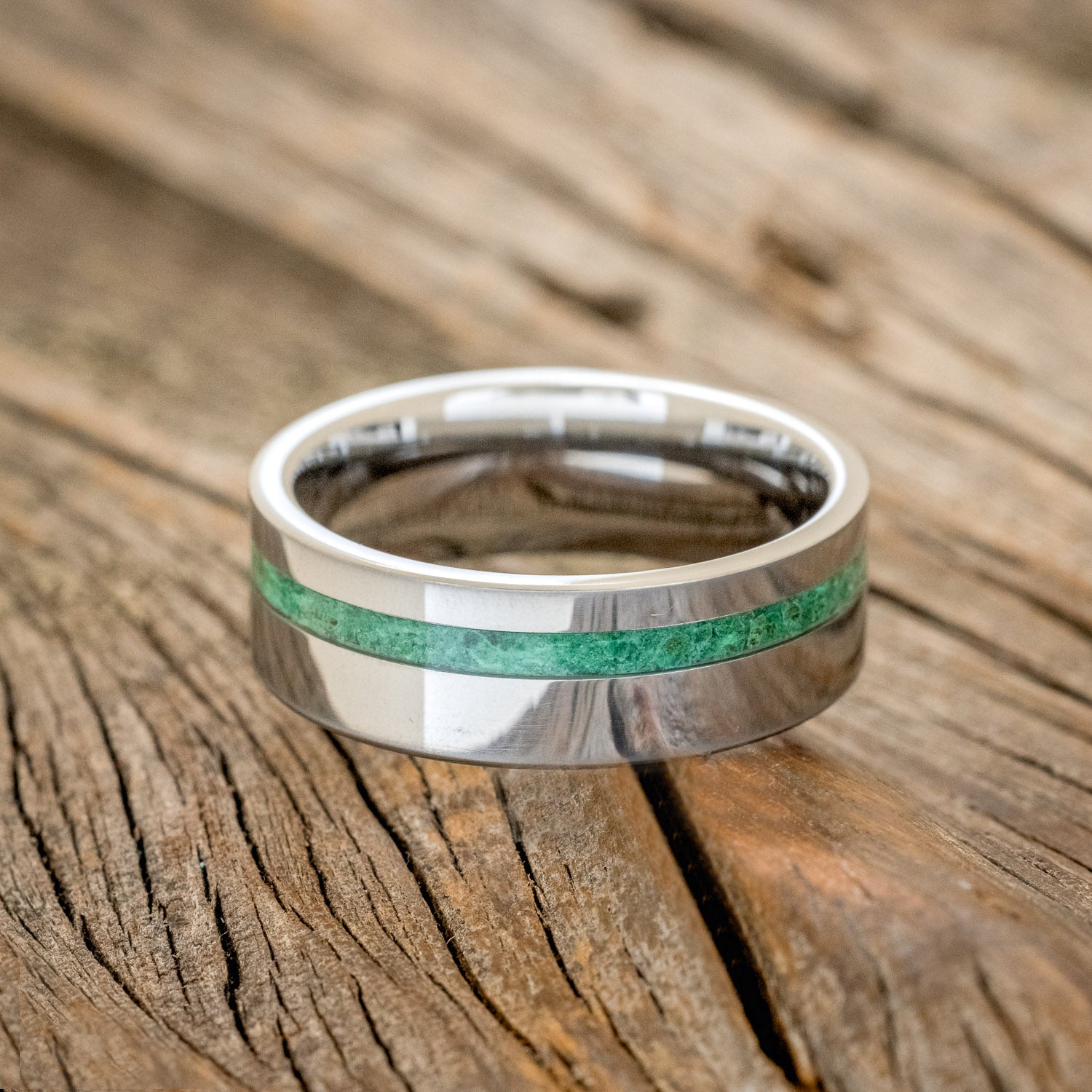 "VERTIGO" - MALACHITE WEDDING RING-3
