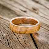 "HAVEN" - WHISKEY BARREL WEDDING BAND - 14K ROSE GOLD (6MM) - SIZE 11-3