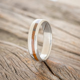 "VERTIGO" - OFFSET KOA WOOD WEDDING BAND-4