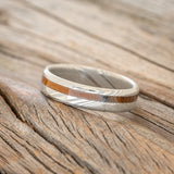 "VERTIGO" - OFFSET KOA WOOD WEDDING BAND-5