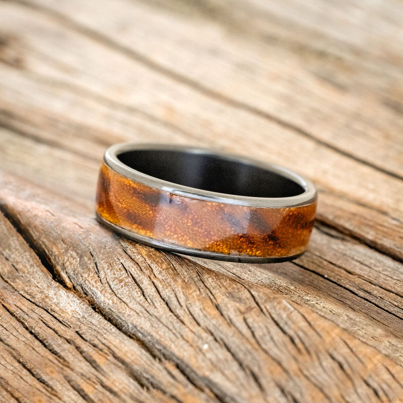 "RAINIER" - BURNT HEDGE WOOD WEDDING RING-Staghead Designs