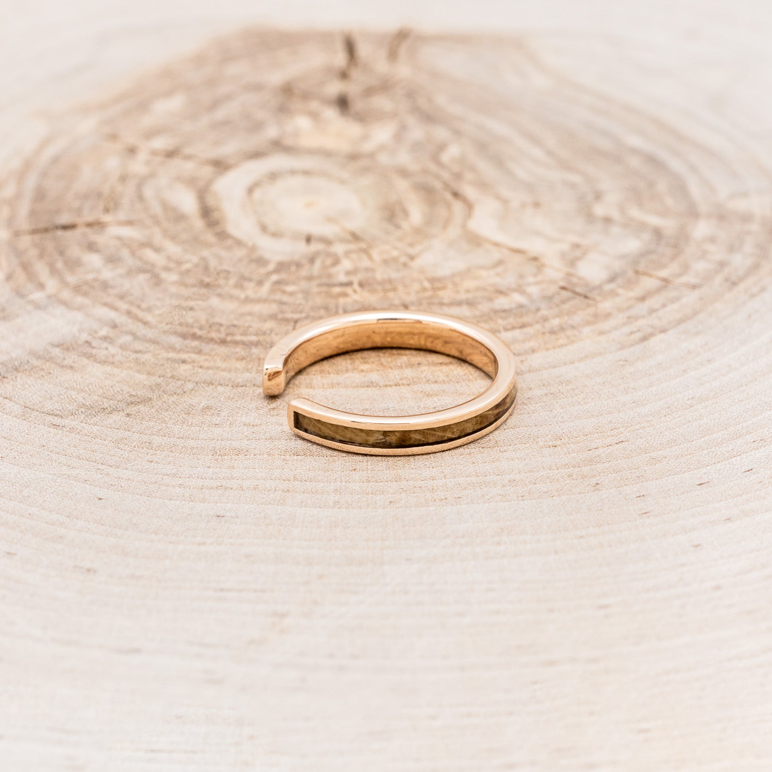 CUFFED STACKING BAND WITH WHISKEY BARREL OAK-3