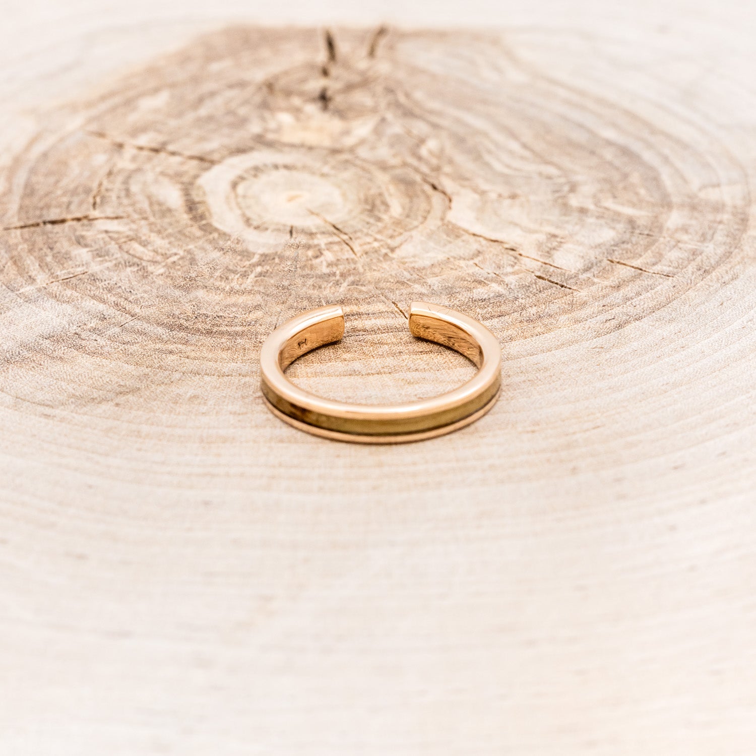 CUFFED STACKING BAND WITH WHISKEY BARREL OAK-5