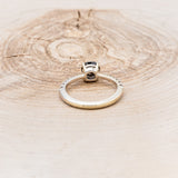 "PERRY" - ROUND CUT SALT & PEPPER DIAMOND ENGAGEMENT RING WITH DIAMOND ACCENTS
