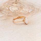 "TULIP" - 1CT MARQUISE MOISSANITE SOLITAIRE ENGAGEMENT RING - 14K ROSE GOLD - SIZE 7 1/2-3