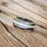 "NIRVANA" - CENTERED GRANITE WEDDING BAND-2