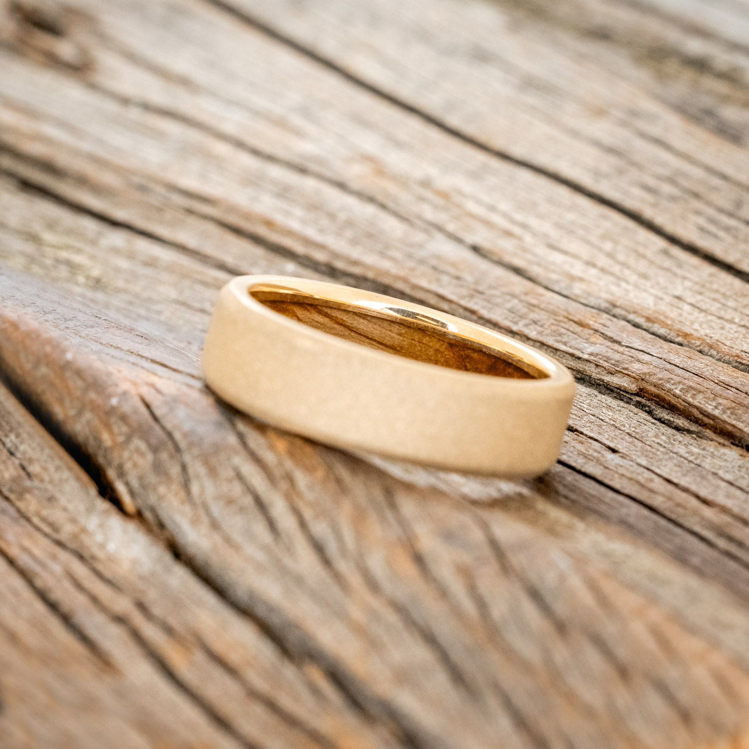 WHISKEY BARREL CHANNEL LINED RING WITH SANDBLASTED FINISH-11