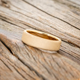 WHISKEY BARREL CHANNEL LINED RING WITH SANDBLASTED FINISH
