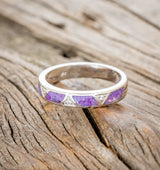 PURPLE OPAL STACKER WITH DIAMOND ACCENTS-3