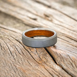 IRONWOOD CHANNEL LINED RING WITH SANDBLASTED FINISH-9