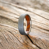 IRONWOOD CHANNEL LINED RING WITH SANDBLASTED FINISH-10