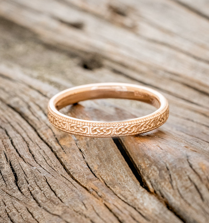 CELTIC SAILOR'S KNOT ENGRAVED STACKING BAND