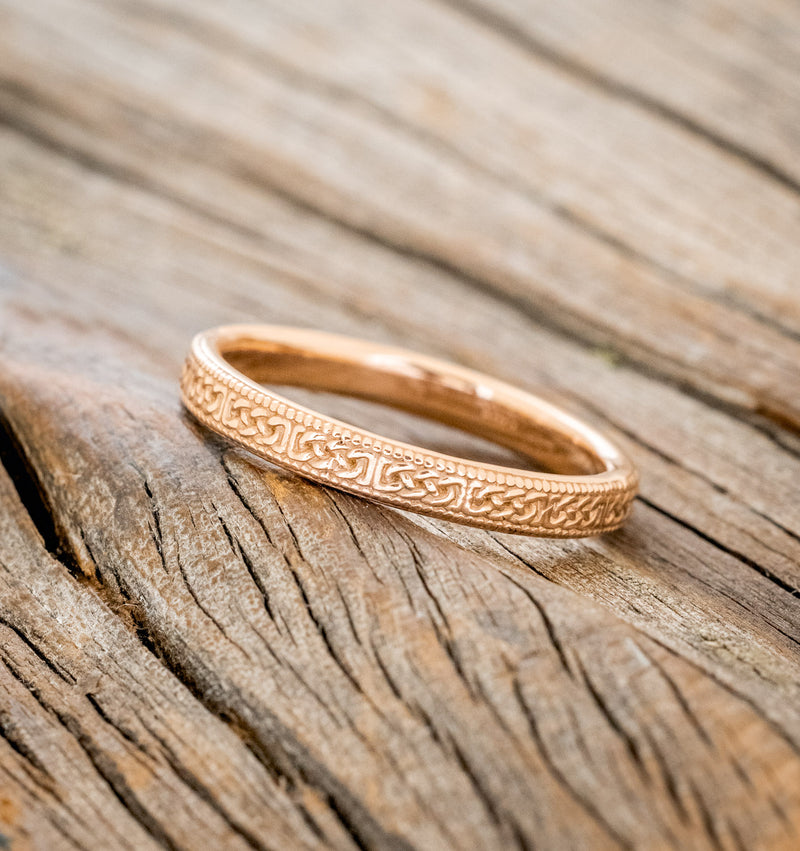 CELTIC SAILOR'S KNOT ENGRAVED STACKING BAND