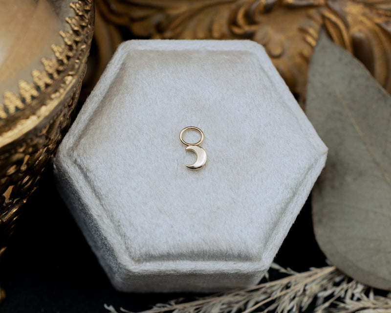 5MM SOLID METAL MOON CHARM-Staghead Designs