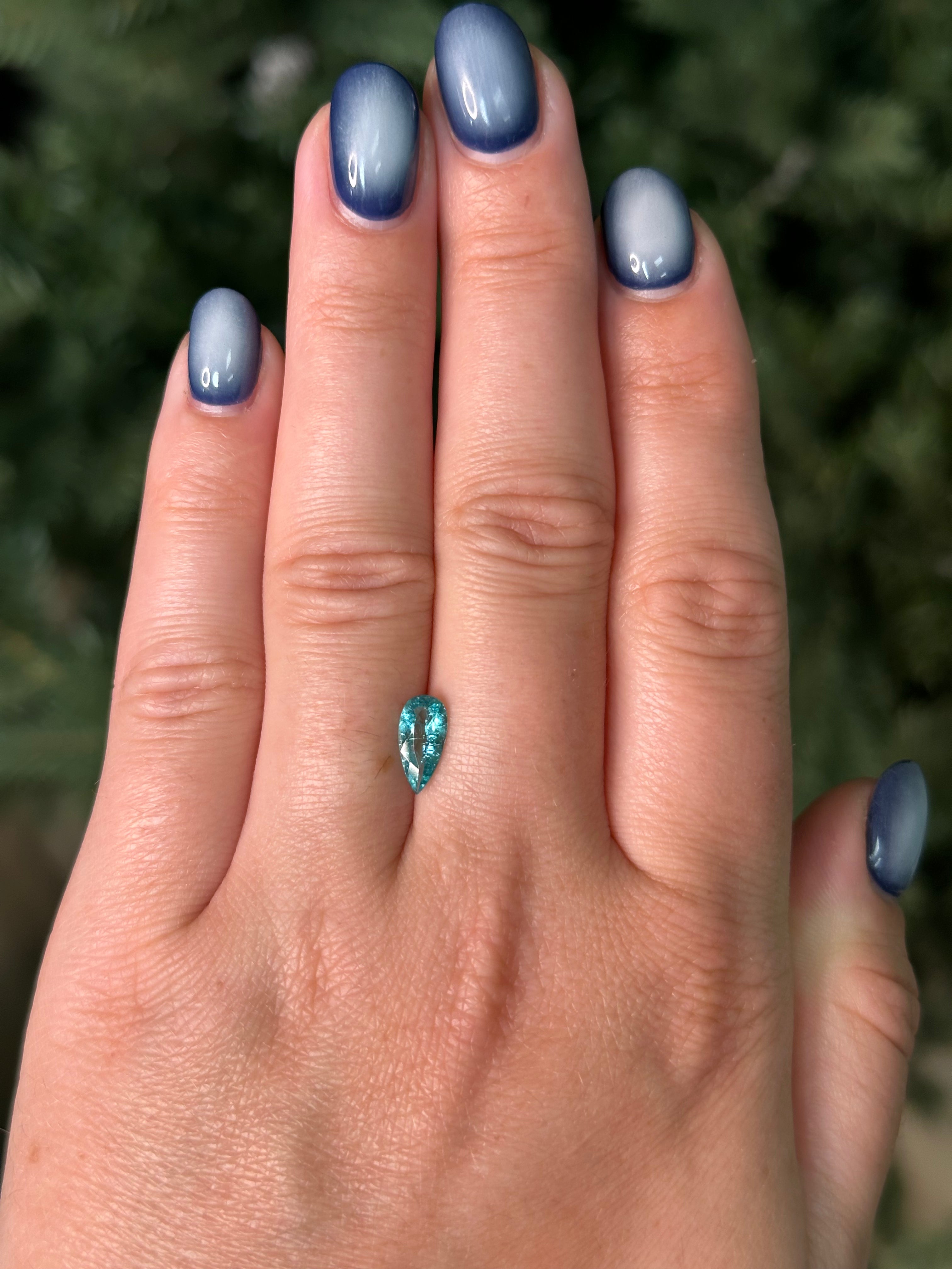 0.95ct 9.97x4.85x2.92mm MATCHING SET OF PEAR CUT BLUE TOURMALINE-Staghead Designs