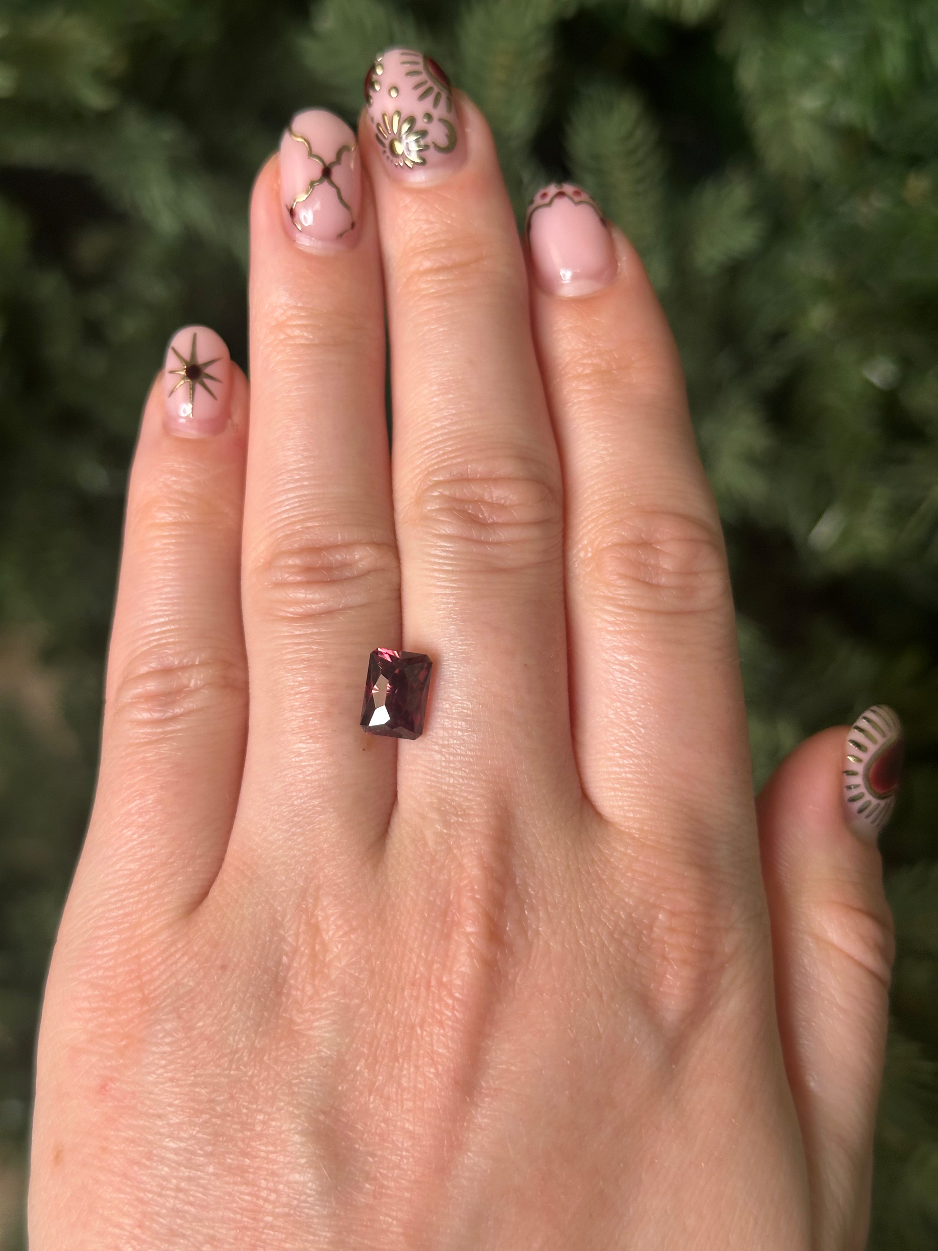"TRIXIE" - RECTANGLE REGAL RADIANT CUT PINK ZIRCON-Staghead Designs