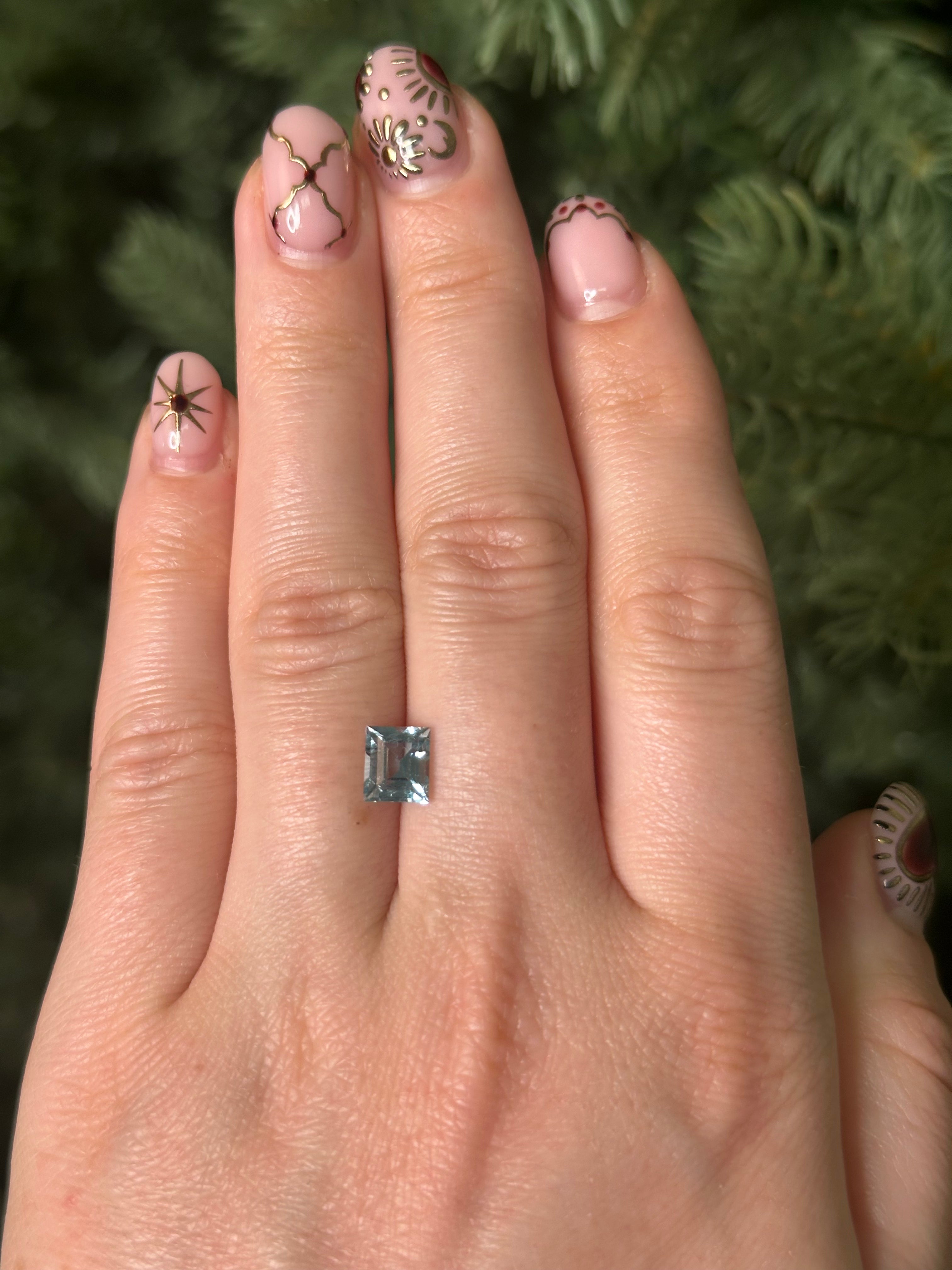 "FREYA" - BAGUETTE MOZAMBIQUE AQUAMARINE-Staghead Designs