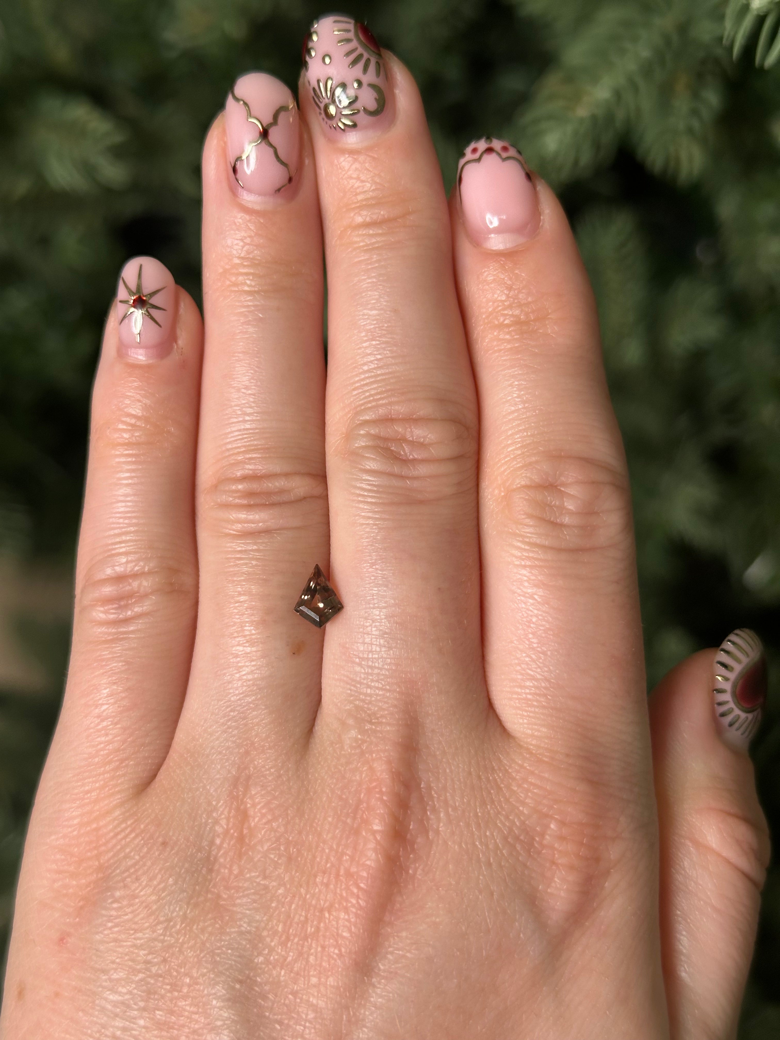 "COCOA" - KITE CUT CHOCOLATE BROWN ZIRCON-Staghead Designs