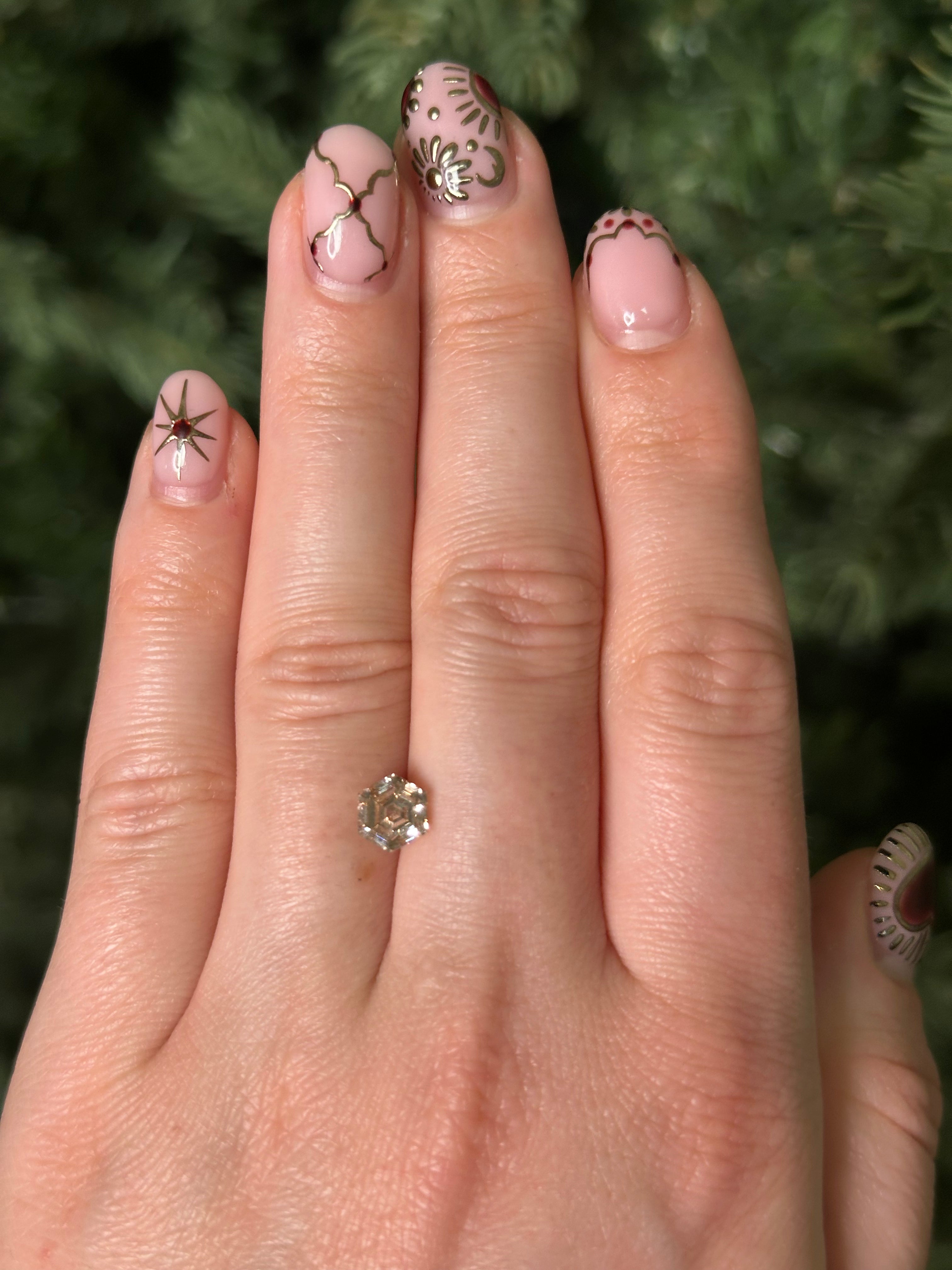 "CUVÉE" - HEXAGON STEP CUT CHAMPAGNE DIAMOND-Staghead Designs