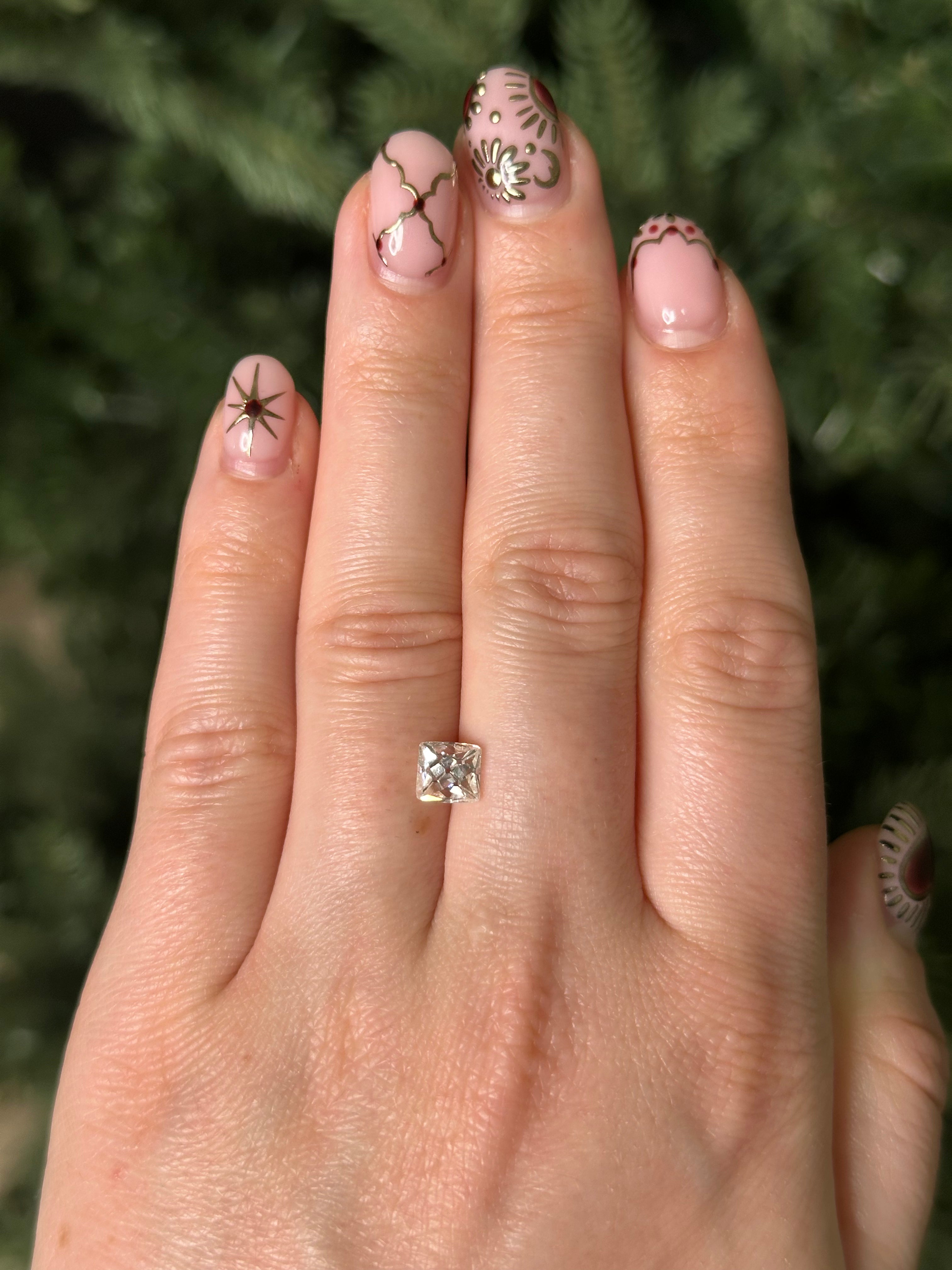 "LOTTIE" - VICTORIAN ERA FRENCH CUT DIAMOND-Staghead Designs