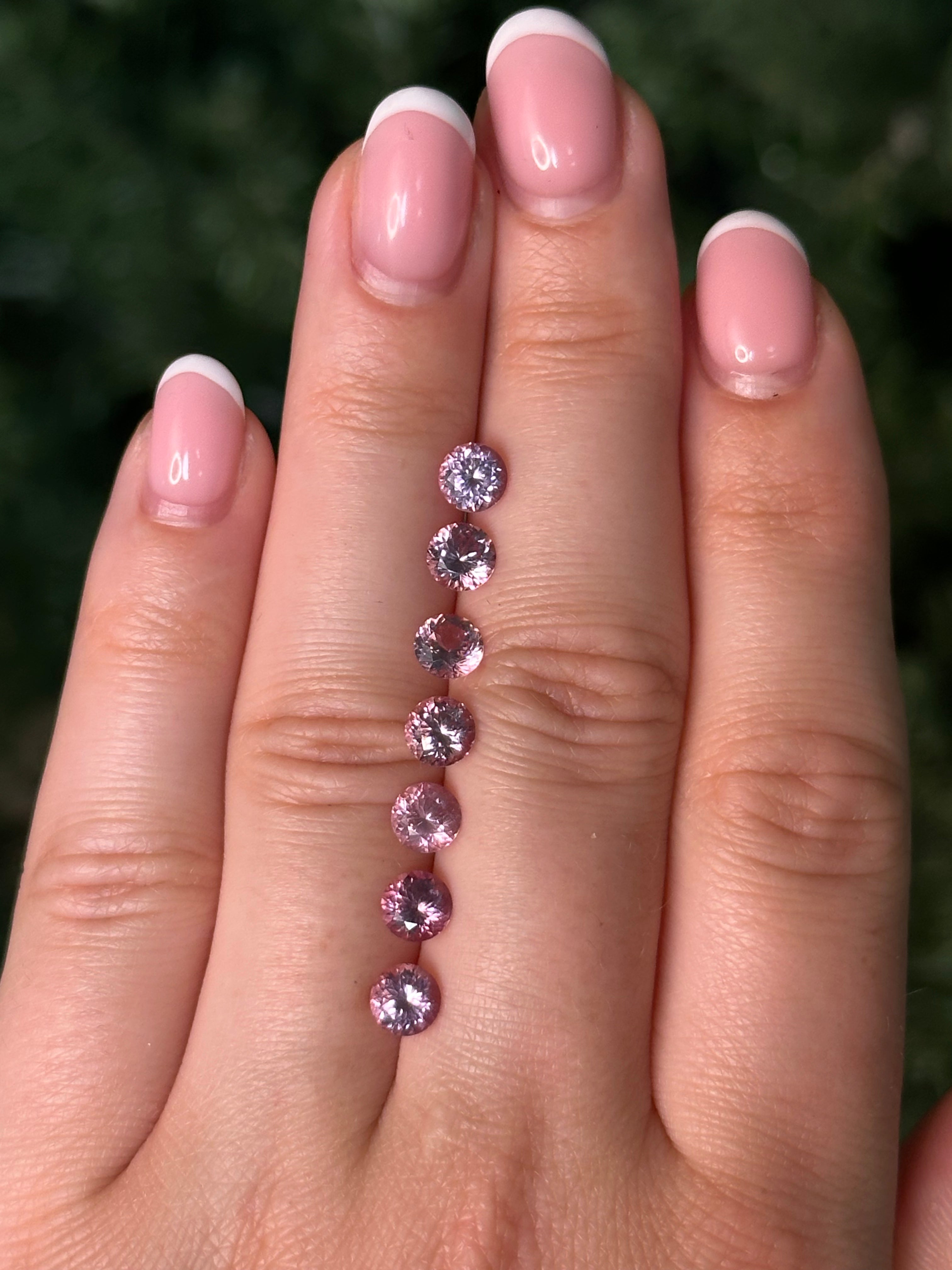 0.75ct 5.5x3.75mm ROUND CUT PINK DRAGON GARNET-Staghead Designs