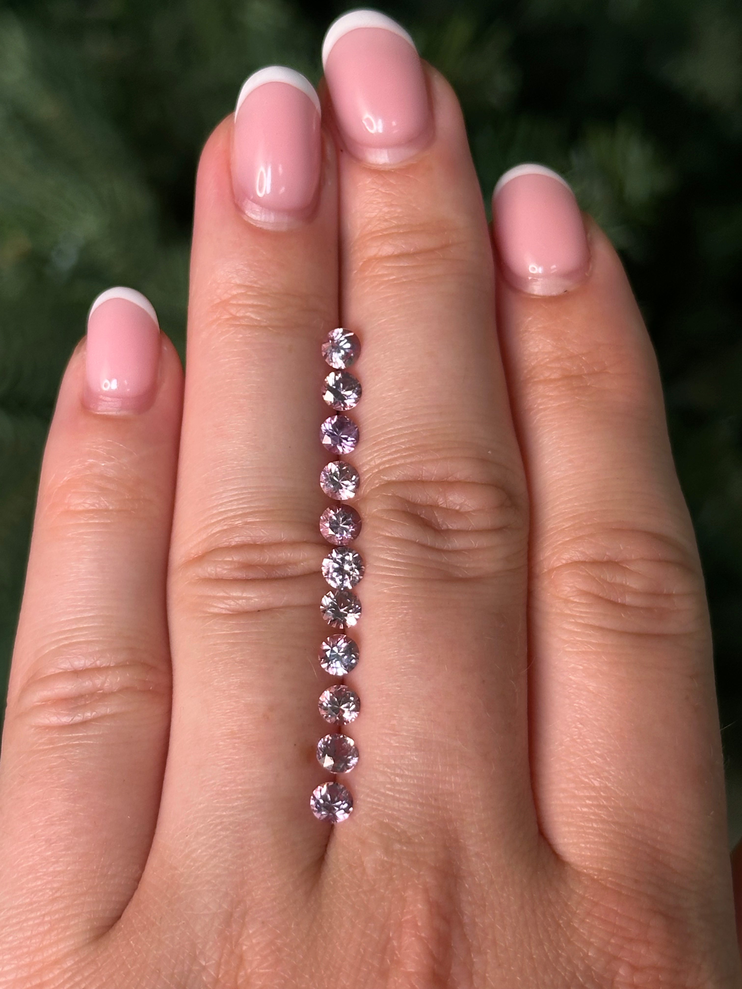 0.35ct 4x3.15mm ROUND CUT PINK DRAGON GARNET-Staghead Designs