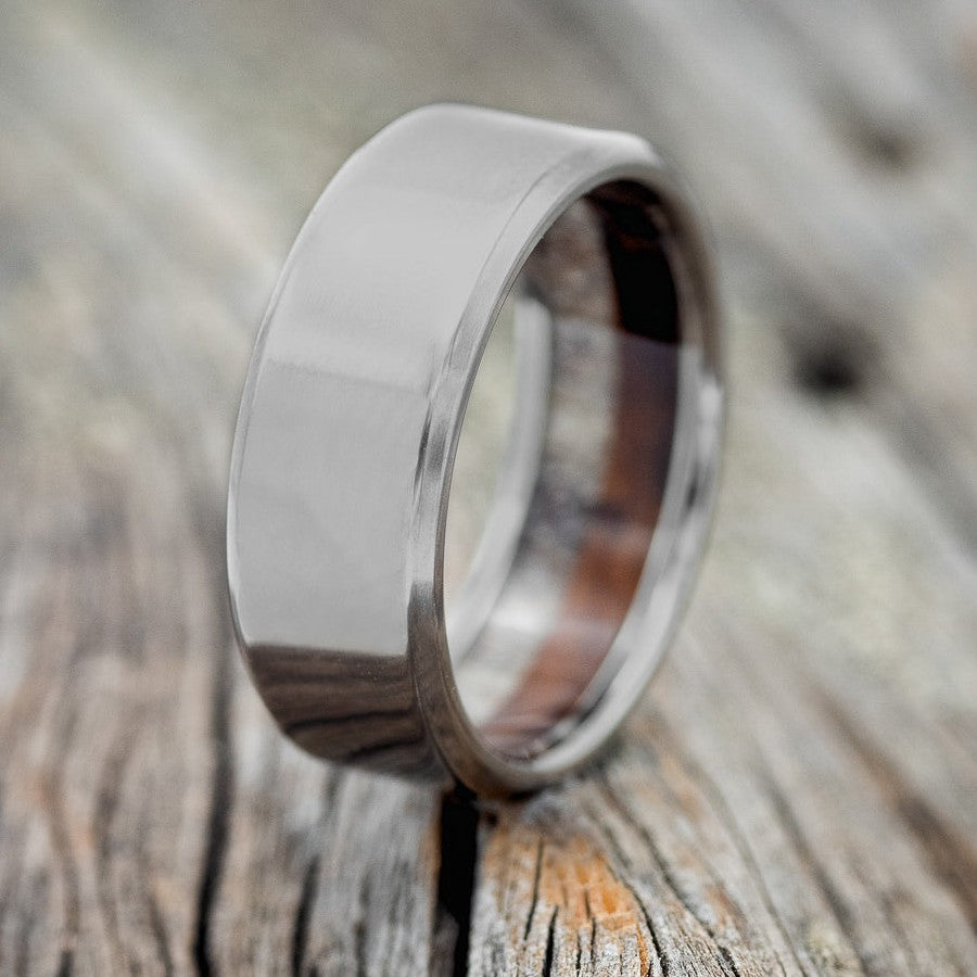 IRONWOOD & ANTLER LINED WEDDING BAND-1