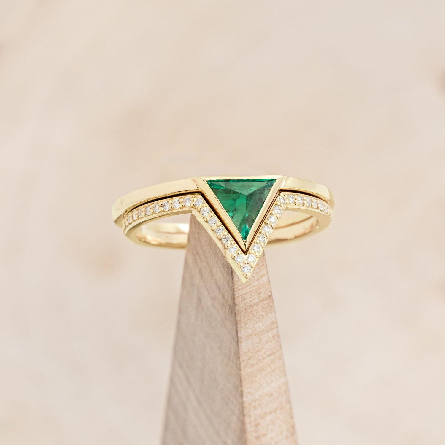 "JENNY" - TRIANGLE CUT ENGAGEMENT RING-Staghead Designs