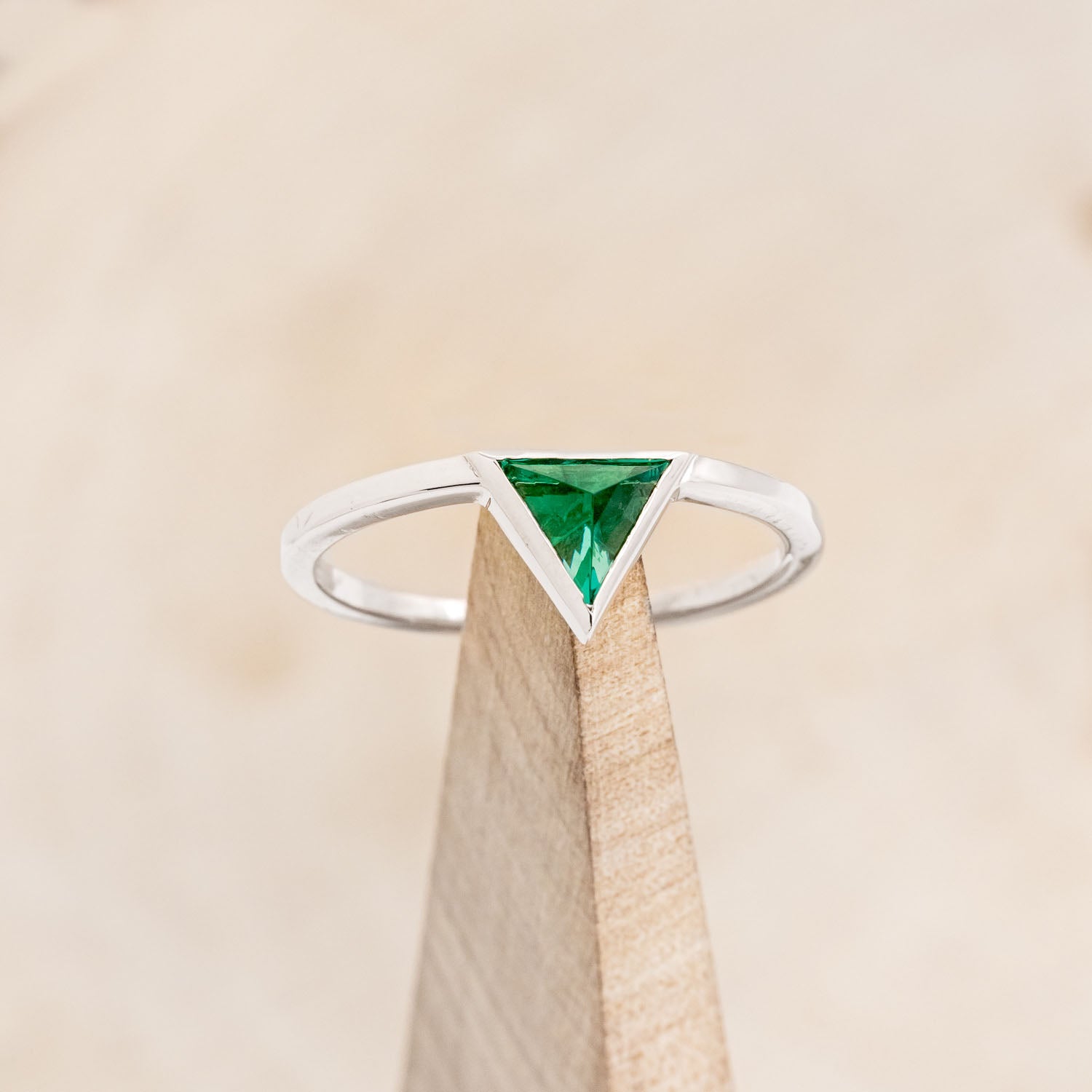 "JENNY" - TRIANGLE CUT ENGAGEMENT RING-Staghead Designs