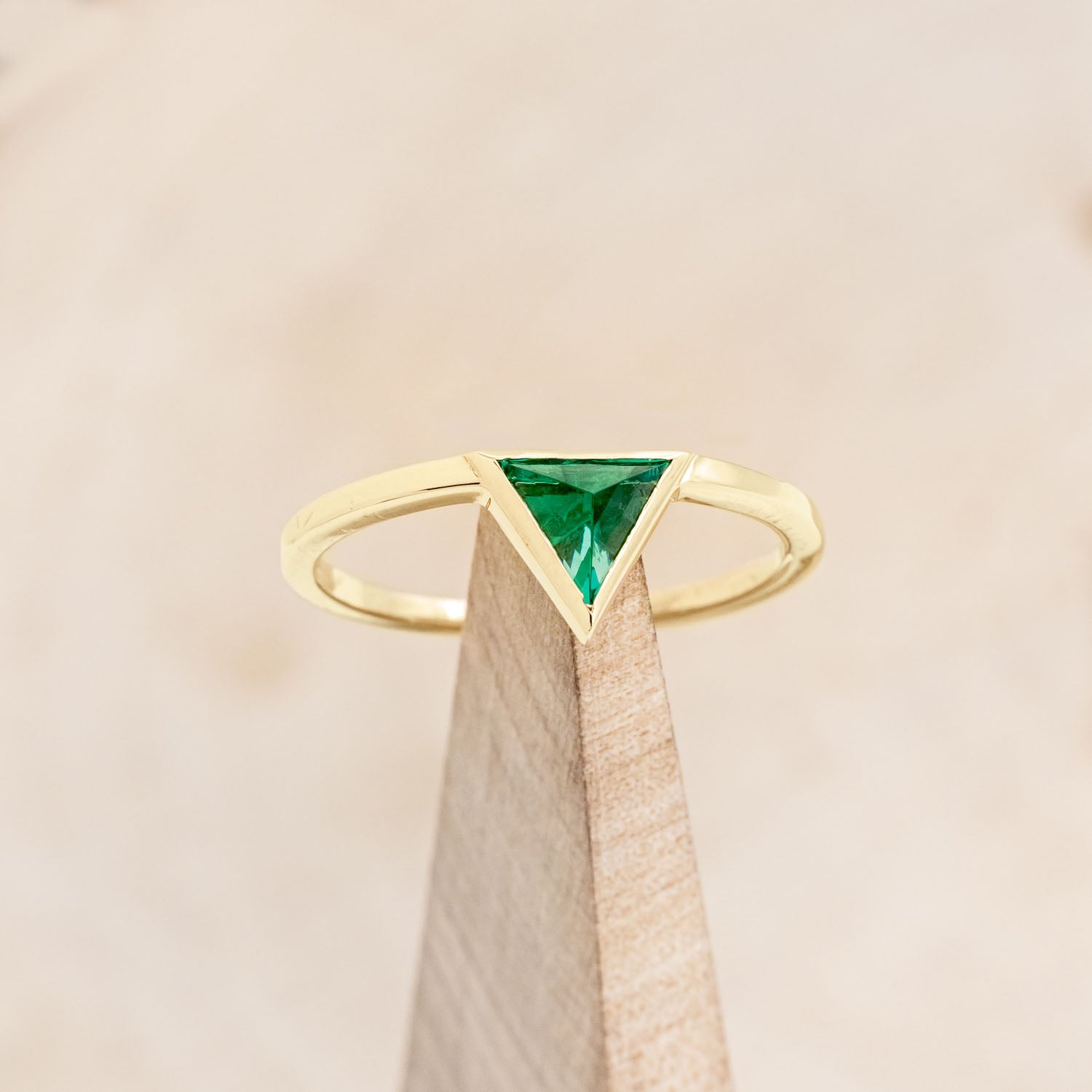 "JENNY" - TRIANGLE CUT ENGAGEMENT RING-Staghead Designs