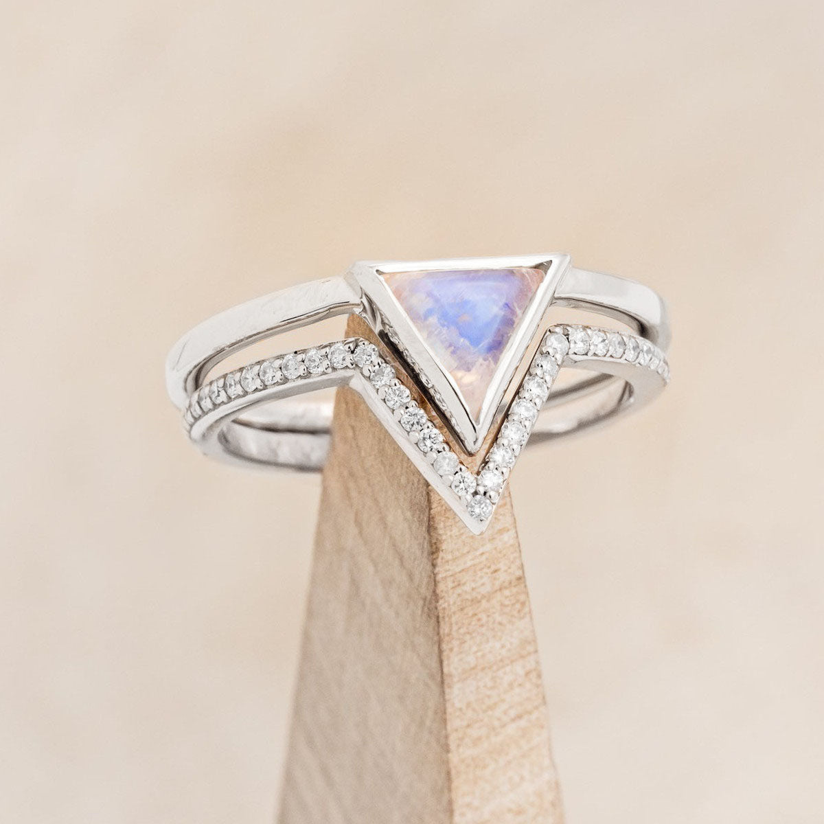 "JENNY" - TRIANGLE CUT ENGAGEMENT RING-Staghead Designs
