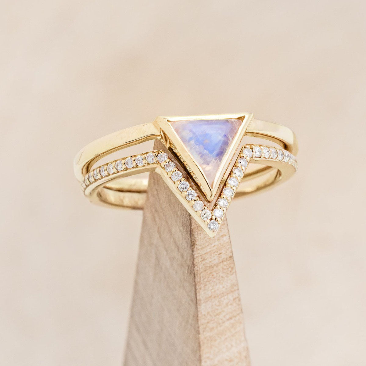 "JENNY" - TRIANGLE CUT ENGAGEMENT RING-Staghead Designs