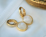 SHADE COLLECTION - 18K GOLD-PLATED SILVER MOONSTONE EARRINGS - BY JORGE REVILLA