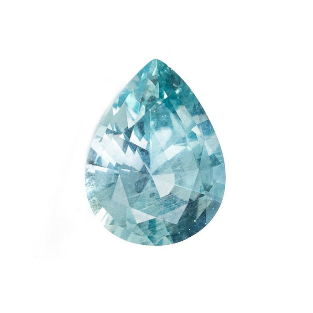 "KALISPELL" - PEAR CUT TEAL MONTANA SAPPHIRE-1
