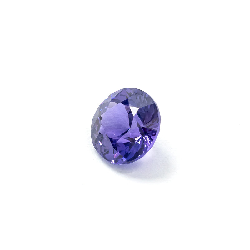 "LUELLA" - ROUND BRILLIANT-CUT PURPLE SAPPHIRE-2