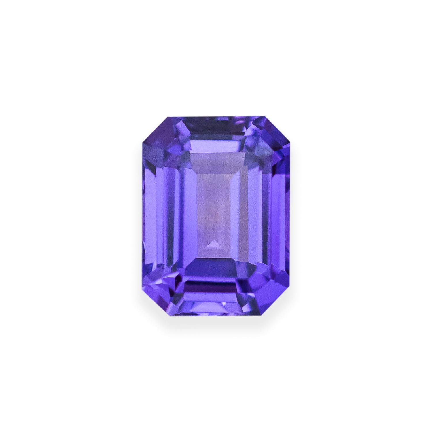 Lab-Grown Emerald Cut Purple Sapphire